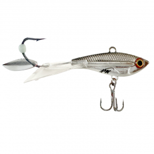 Image of PK Ridge Glider Glide Bait | Black Chrome Glow; 1 oz.