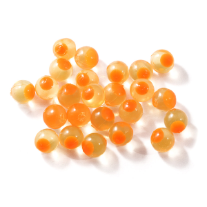 Image of Cleardrift Embryo Soft Beads | Natural Orange / Orange Dot; 12 mm