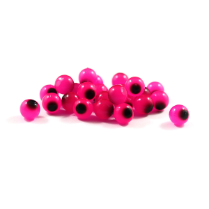 Image of Cleardrift Embryo Soft Beads | Hot Pink / Black Dot; 14 mm