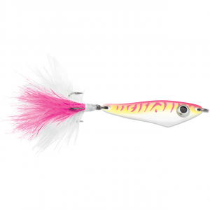 Image of VMC Hatchet Spoon | Glow Pink Fire UV; 1/32 oz.