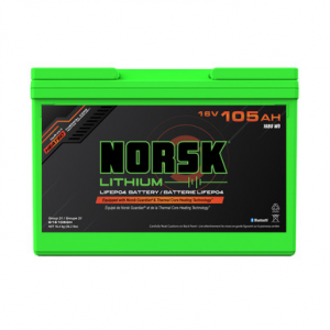 Image of Norsk 16V 105AH Heated LiFePO4 Lithium Deep Cycle Battery