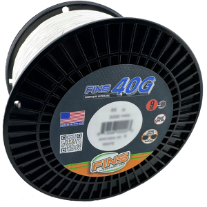 Image of FINS 40G Composite Superline Braid | 65 lb.; 1500 yds.; White