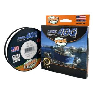 Image of FINS 40G Composite Superline Braid | 15 lb.; 300 yds.; White