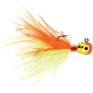 Image of VMC Tungsten Roach Jig | Glow Juicy Lucy; 1/16 oz.