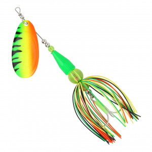 Image of Arctic Spinners Inline Spinner | Green - Fire Tiger; 1/4 oz.