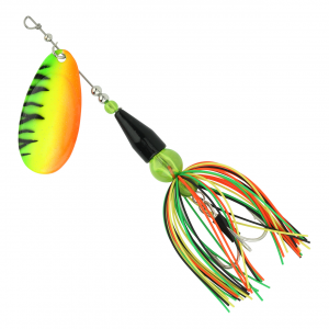 Image of Arctic Spinners Inline Spinner | Black - Fire Tiger; 1/4 oz.