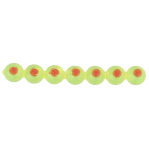 Image of WFO Soft Beads | Chartreuse & Red; 12 mm