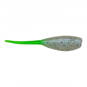 Image of ATX Baby Shad | ATX Milk/Green Tail; 2 in.