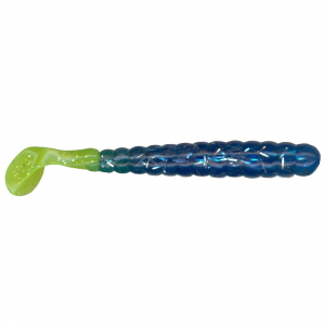 Image of Charlie Brewer's Grubs | Blue Ice/Chartreuse; 3 in.