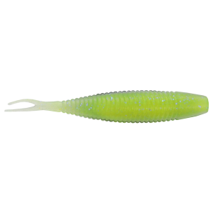 Image of Yamamoto Scope Shad | Chartreuse/Electric Blue Laminate; 4 in.