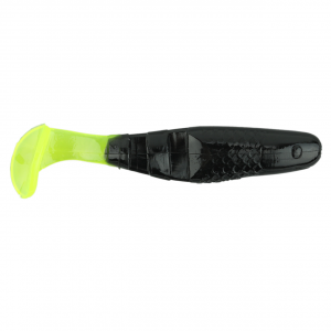 Image of Charlie Brewer's Slider Double Action Minnows | Black-Chartreuse; 2 1/8 in.