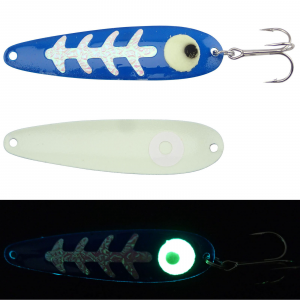 Image of Moonshine Lures Trolling Spoon | Blue Carbon; 5 in.