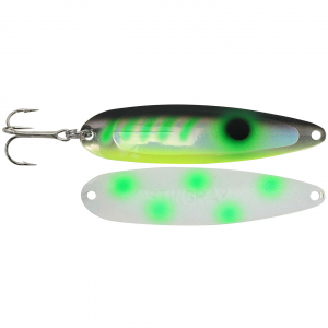 Image of Michigan Stinger Stingray Spoon | Exclusive Color - UV Chartreuse Alewife-Green Dot; 4 1/4 in.