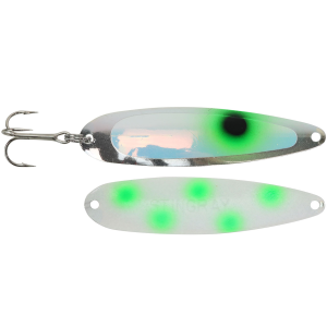 Image of Michigan Stinger Stingray Spoon | Exclusive Color - UV Angry Bird-Green Dot; 4 1/4 in.