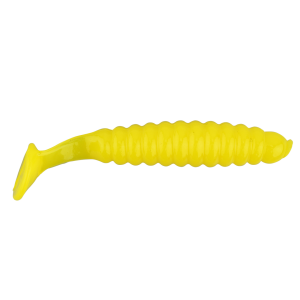 Image of Charlie Brewer's Crappie/Panfish Slider Grubs | Yellow; 1 1/2 in.