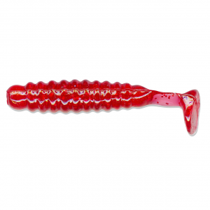 Image of Charlie Brewer's Crappie/Panfish Slider Grubs | Strawberry Glitter; 1 1/2 in.