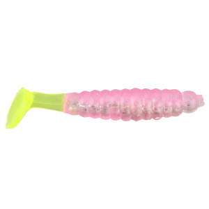 Image of Charlie Brewer's Crappie/Panfish Slider Grubs | Pink Ice; 1 1/2 in.
