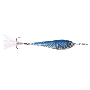 Image of Nichols Lures DUH Jigging Spoon | Chrome Blue; 1 1/4 oz.