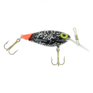 Image of Dave's Ka-Boom Mean Streak Lures | Black Glitter & Red Tail; 3 1/2 in.