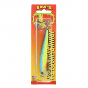 Image of Dave's Ka-Boom Shallow Shiner | Chartreuse Blue Orange; 3 1/2 in.