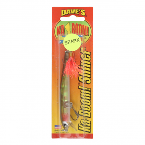 Image of Dave's Ka-Boom Shallow Shiner | Sparx Olive Perch - Mylar Tail; 3 1/2 in.