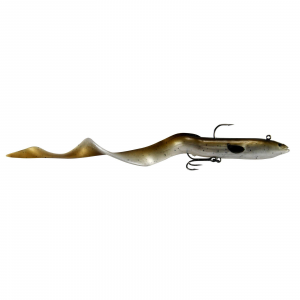 Image of Savage Gear Prerigged 3D Real Eel | Olive Brown Pearl; 12 in.