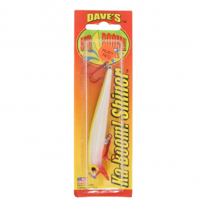 Image of Dave's Ka-Boom Shallow Shiner | Ruby Red Pearl Chartreuse; 3 1/2 in.