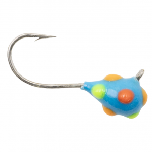 Image of Clam CPT Confetti Drop XL Jig | Blue Multi-Color Glow Dot; 1/16 oz.