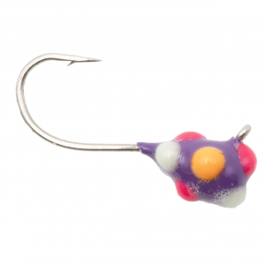 Image of Clam CPT Confetti Drop XL Jig | Purple Multi-Color Glow Dot; 1/32 oz.