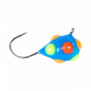 Image of Clam CPT Confetti Drop Jig | Blue Multi-Color Glow Dot; 1/32 oz.