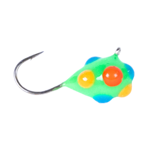 Image of Clam CPT Confetti Drop Jig | Green Multi-Color Glow Dot; 1/32 oz.