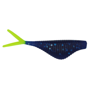 Image of Ol' Blue Tackle Small Fry Soft Bait | KC Blue/Chartreuse; 2 1/4 in.