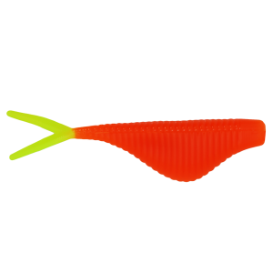 Image of Ol' Blue Tackle Small Fry Soft Bait | Orange/Chartreuse; 3 in.