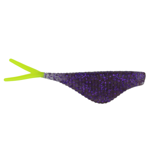 Image of Ol' Blue Tackle Small Fry Soft Bait | Purple/Chartreuse; 3 in.