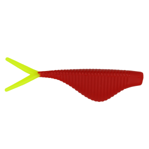 Image of Ol' Blue Tackle Small Fry Soft Bait | Red/Chartreuse; 3 in.