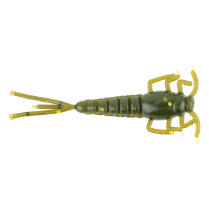 Image of Ol' Blue Tackle Ozark Mayfly Soft Bait | Green Pumpkin; 2 in.