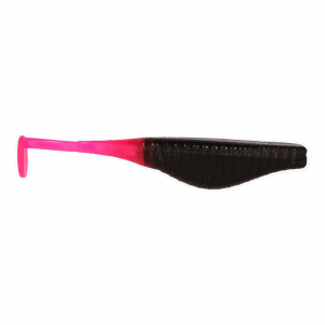 Image of Ol' Blue Tackle Paddle Fry Soft Bait | Black/Pink; 3 in.