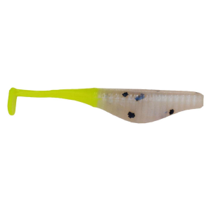 Image of Ol' Blue Tackle Paddle Fry Soft Bait | Monkey Milk/Chartreuse; 3 in.
