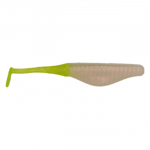 Image of Ol' Blue Tackle Paddle Fry Soft Bait | Pearl/Chart; 3 in.