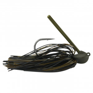 Image of Beast Coast Hand-Tied Tungsten Lil' Magnum Compact Flipping Jig | Green Pumpkin Black; 1/2 oz.