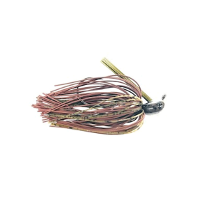 Image of Greenfish Tackle Little Rubber Jig | Green Pumpkin; 3/4 oz.