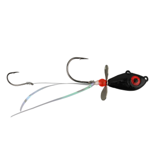 Image of Mustad Addicted Walleye Death Spinner Jig | Black; 1/4 oz.