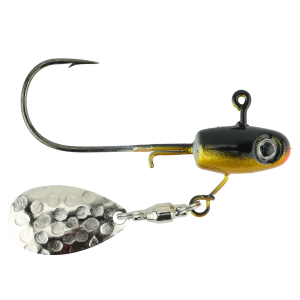 Image of Widow Maker Lures Tungsten Underspin Jig | Glow Gold-Black; 1/16 oz.