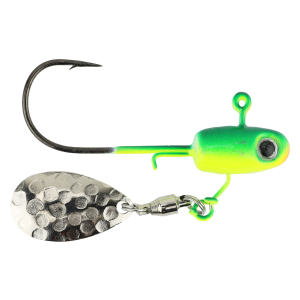 Image of Widow Maker Lures Tungsten Underspin Jig | Glow Firetiger; 1/4 oz.