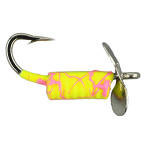 Image of Widow Maker Lures Whirly Bug Jig | Yellow - Pink Crack; 12