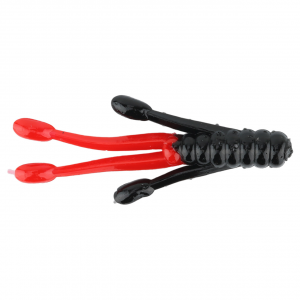 Image of Ol' Blue Tackle Squid Soft Bait | Black/Red; 2 in.