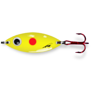 Image of PK Lures PK Spoon | Yellow Glow Orange Dot; 1/4 oz.