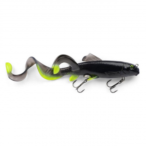 Image of Savage Gear 3D Sucker X-Tail | Black Chartreuse Flash; 9 in.