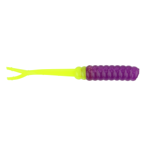 Image of Ol' Blue Tackle Fluke Soft Bait | Grape/Chartreuse; 2 1/2 in.