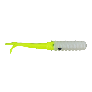 Image of Ol' Blue Tackle Fluke Soft Bait | Monkey Milk/Chartreuse; 2 1/2 in.